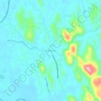 Govinna topographic map, elevation, terrain