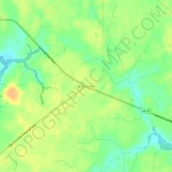 Spring Grove topographic map, elevation, terrain