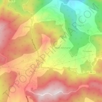 Ulmuten topographic map, elevation, terrain