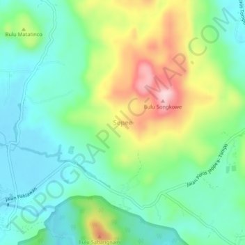 Sepee topographic map, elevation, terrain