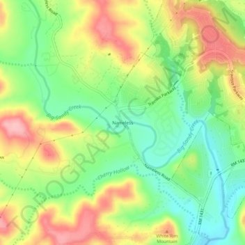 Nameless topographic map, elevation, terrain