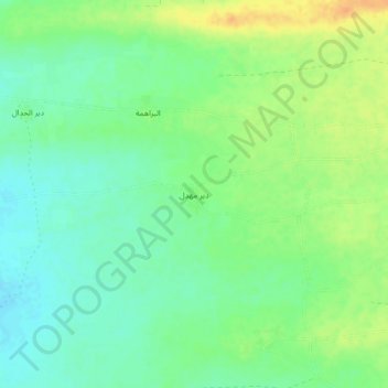 Dayr Mahdal topographic map, elevation, terrain