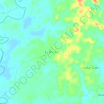 Air Padang topographic map, elevation, terrain