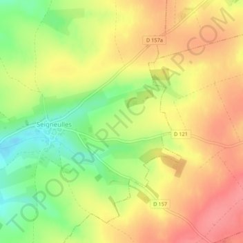 Rouchamp topographic map, elevation, terrain
