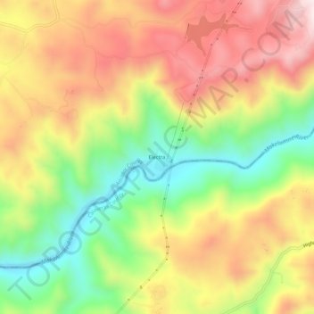 Electra topographic map, elevation, terrain