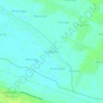 Dudukulon topographic map, elevation, terrain