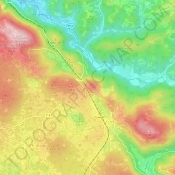 Štanjel topographic map, elevation, terrain