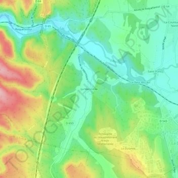 La Merindole topographic map, elevation, terrain