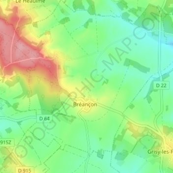 Le Val topographic map, elevation, terrain