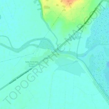 Uluabat topographic map, elevation, terrain