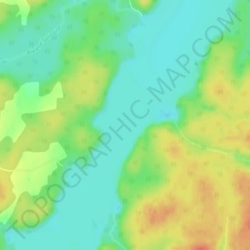 Lac Rémigny topographic map, elevation, terrain