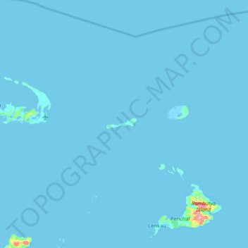 Pak Island topographic map, elevation, terrain