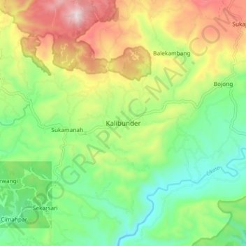 Kalibunder topographic map, elevation, terrain
