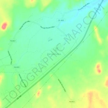 Dennehotso topographic map, elevation, terrain