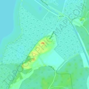 Īdeņa topographic map, elevation, terrain