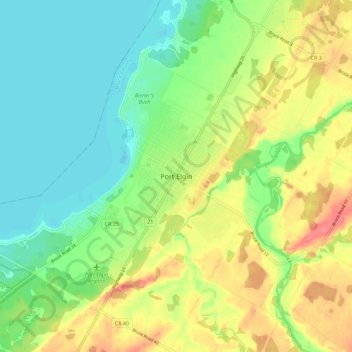 Port Elgin topographic map, elevation, terrain