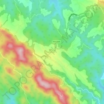 Dhar topographic map, elevation, terrain