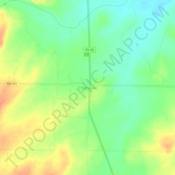 Cherokee topographic map, elevation, terrain
