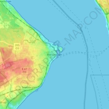 Elsinore topographic map, elevation, terrain
