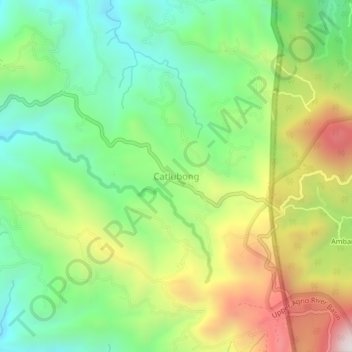 Catlubong topographic map, elevation, terrain