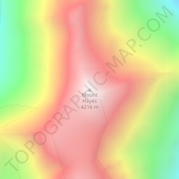 Mount Hayes topographic map, elevation, terrain