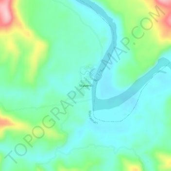 Maveni topographic map, elevation, terrain