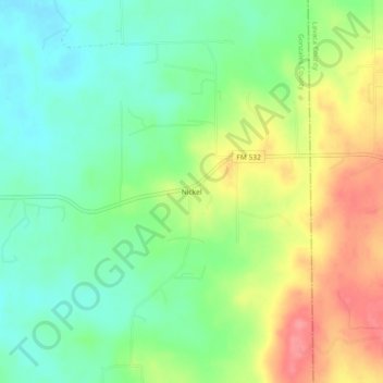 Nickel topographic map, elevation, terrain