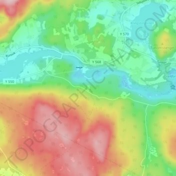 Vibodarna topographic map, elevation, terrain
