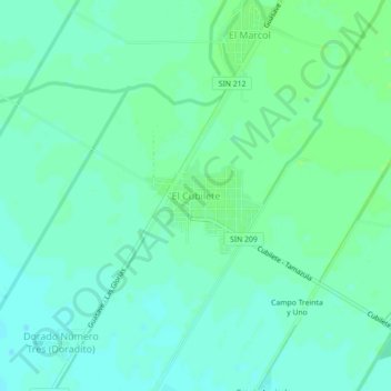 El Cubilete topographic map, elevation, terrain