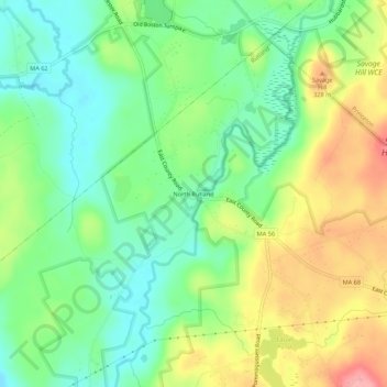 North Rutland topographic map, elevation, terrain
