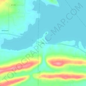 Sills topographic map, elevation, terrain