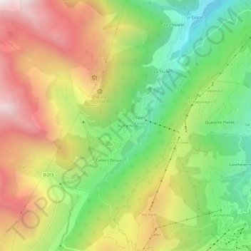 Au Pachu topographic map, elevation, terrain