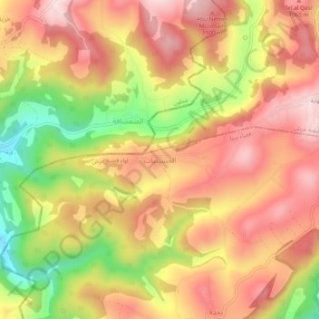 Husainyyat topographic map, elevation, terrain