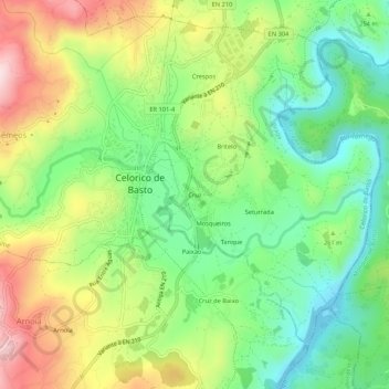 Cruz topographic map, elevation, terrain