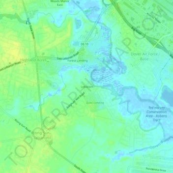 Lebanon topographic map, elevation, terrain