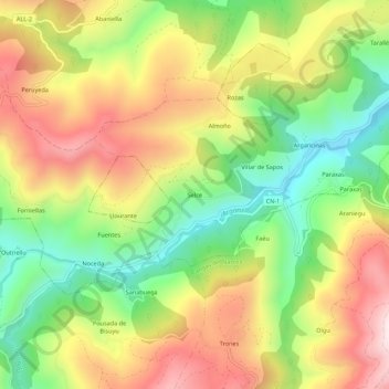 Selce topographic map, elevation, terrain