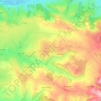 Trégous topographic map, elevation, terrain