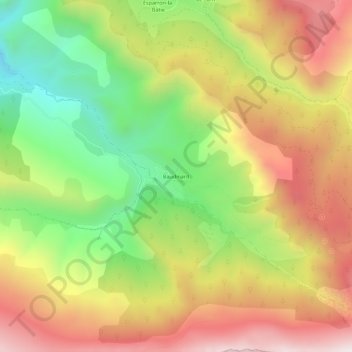 Baudinard topographic map, elevation, terrain