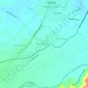 Bonfal Proper topographic map, elevation, terrain
