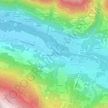 La Grasse topographic map, elevation, terrain