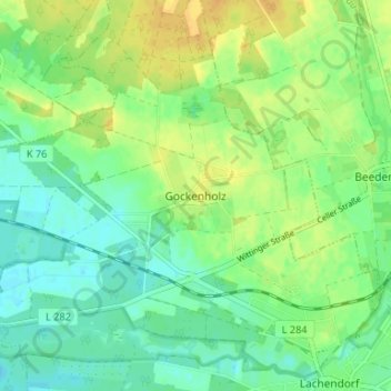 Gockenholz topographic map, elevation, terrain