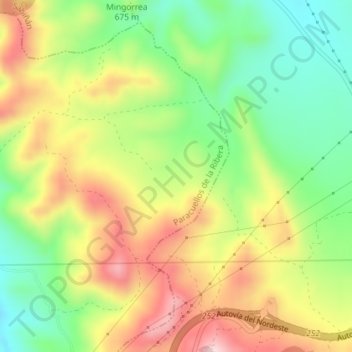 La Gasca topographic map, elevation, terrain