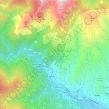 Rivò topographic map, elevation, terrain