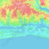 Abidjan topographic map, elevation, terrain