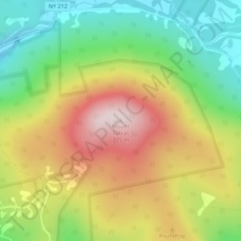 Mount Tobias topographic map, elevation, terrain
