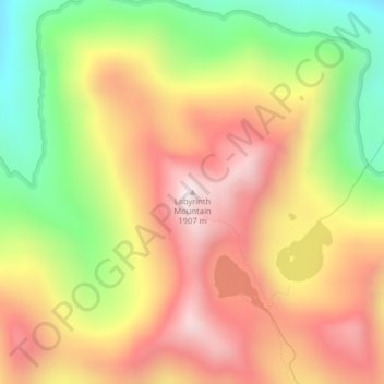 Labyrinth Mountain topographic map, elevation, terrain