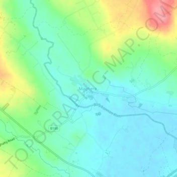 Maghera topographic map, elevation, terrain