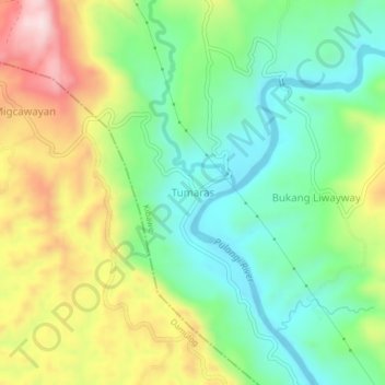 Tumaras topographic map, elevation, terrain