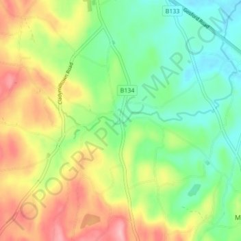 Mowhan topographic map, elevation, terrain
