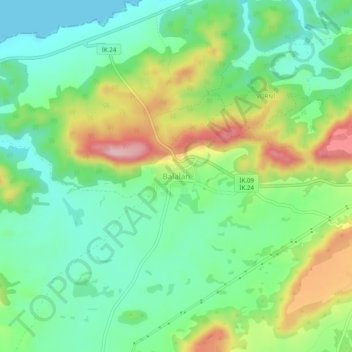 Platanissos topographic map, elevation, terrain